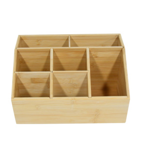 Bamboo Foldable Desk Shelf Wooden Mail Organizer Desktop Storage Organizer for Office