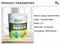 Peinture époxy pour sols DLD Wholesale, 4:1 ou 5:1 à base d'huile, résine époxy antidérapante, imperméable et résistante aux rayures