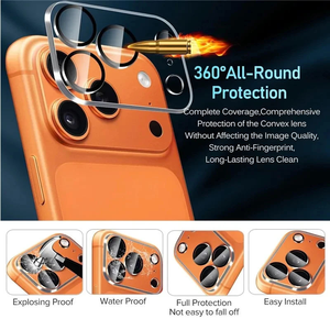 Protector de Lente de Cámara de Vidrio Templado con Impresión de Seda Transparente para iPhone 18 Pro Max, Película Protectora de Lente Anti-Rayones de Cobertura Total para iPhone 17 Pro - Product Image 4