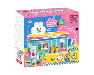 Tienda de Conveniencia BUNNI KONBINY, Bloques de Construcción de Mini Tienda con Temática de Conejitos, Juguete de Escena Diaria para Niños - Product Image 1