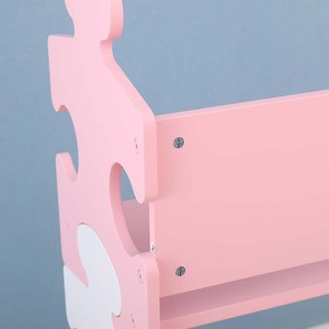 Pastel Pink Purple Puzzle Design Kids Bookshelf, 3-Tier Open Storage Display <strong>Shelf</strong> Organizer Rack <strong>for</strong> <strong>Children</strong>&rsquo;s Room - Product Image 4