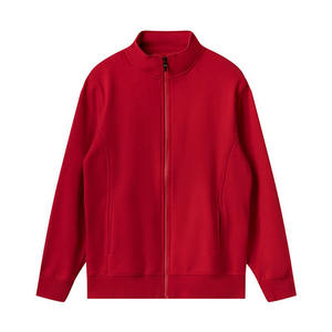 Invierno peso pesado cálido polar de gran tamaño Zip up Drop Shoulder Hoodie hombres Casual bordado Stand-up Collar chaqueta - Product Image 2