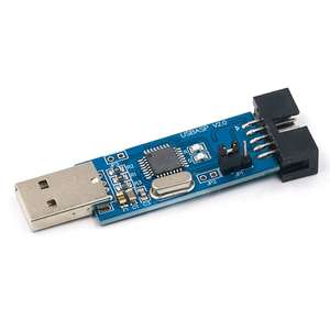 1ชุด USBasp USBISP <span class=keywords><strong>AVR</strong></span> โปรแกรมเมอร์ USB ATMEGA8 ATMEGA128 <span class=keywords><strong>ATTINY</strong></span>/CAN/PWM โมดูลสาย10Pin DIY + บอร์ดอะแดปเตอร์10Pin เป็น6ขา - Product Image 2