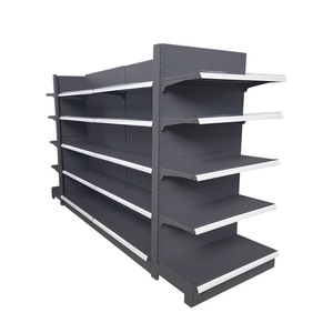 Corrosion Resistant Commercial <strong>Metal</strong> <strong>Boltless</strong> Shelving Quick Installation Steel Powder Coated Supermarket Rack for Grocery Store