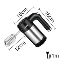 Batteur électrique portatif mini Sonifer SF-7031 de haute qualité, 300 watts, avec 5 vitesses réglables et crochet pétrisseur, nouvelle sortie