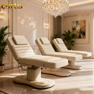Morden Cosmetic Lusso Moderna Rosa Salon Mobili 4 Motori Elettrico per Massaggio del Viso Lettino per il Letto Spa - Product Image 2