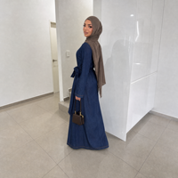 Robe Abaya Mexizo personnalisée à nouer sur le côté, manches longues, robe longue enveloppante, robe islamique pour femmes musulmanes, Dubaï