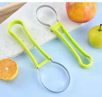3-delige 4-in-1 meloenballetjesvormer van roestvrij staal & plastic, vaatwasserbestendig - fruit- & groentegereedschap