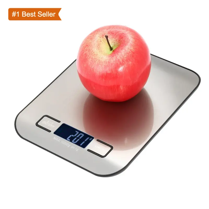Jumon Digital Kitchen Scale 10kg 5kg Kitchen Electronic Food Scale for Cooking Measuring Tools Stainless Steel Balance