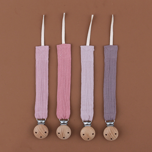 Cadena de <span class=keywords><strong>tela</strong></span> con Clip para chupete, cadena de algodón para chupete, Juego de 4 unidades - Product Image 3