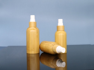 Distributeur de cosmétiques en bambou avec pompe à lotion, vaporisateur fin pour <span class=keywords><strong>shampoing</strong></span>, savon, soin de la peau, sérum, parfum - Product Image 5