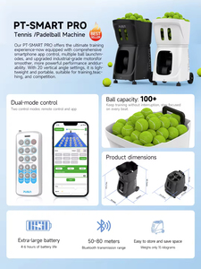 Máquina Lanzapelotas de Tenis Inteligente Pusun PT-Smart <span class=keywords><strong>Pro</strong></span>, Capacidad para 115 Pelotas, Equipo de Entrenamiento Automático para Práctica Individual - Product Image 3