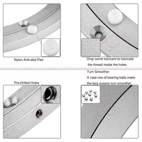 Plateau tournant à roulement lisse Lazy Susan de 5, 6, 8, 10, 12 pouces pour organisateur de placard de cuisine, présentoir de table, usage médical