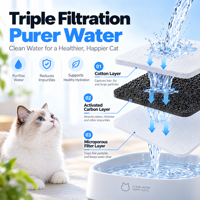 Fontaine à eau automatique rechargeable pour animaux de compagnie en acier inoxydable ABS304, conception sans fil avec séparation eau-électricité, pour chiens et chats, 1200 ml