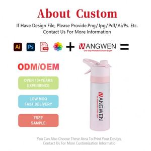 Bouteille d'eau portable en plastique givré avec pulvérisateur pour rafraîchissement extérieur - Product Image 2