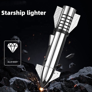 Encendedor de antorcha modelo Starship, encendedor recargable a prueba de viento de metal de alta calidad con cerradura de seguridad - Product Image 3