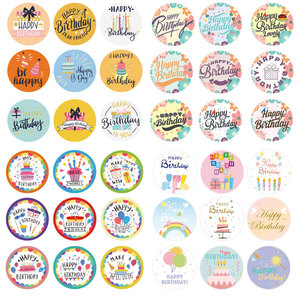 Etiquetas Adhesivas Personalizadas de Feliz Cumpleaños para Uso Promocional, Precio al por Mayor, Etiquetas Adhesivas para Brillo Labial en Vial, para Amigos y Niños - Product Image 2