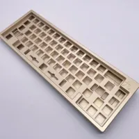 Fresadora cnc personalizada, placa de teclado de aluminio anodizado, 6061, carcasa de Teclado mecánico de aluminio, mecanizado cnc
