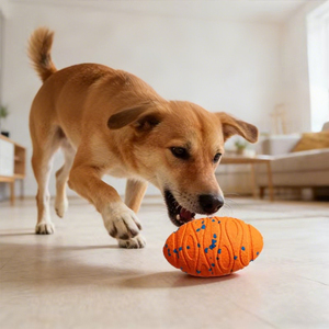 Pelota de Juguete Interactiva para Perros de TPU, Color Naranja, Resistente, para Jugar en Interiores, Tamaño Mediano, Diseño Simple - Product Image 5