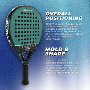 AMA INDUSTRY ODM/OEM Raquette de padel en fibre de carbone 3K/12K/18K/24K de haute qualité, surface 3D, Pala De Padel - Product Image 5