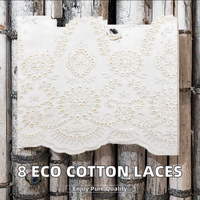 En stock – 8 motifs – Tissu jacquard ondulé brodé double face en coton blanc écologique, de poids moyen, enduit de PVC