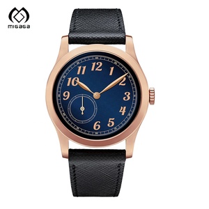 Horloge met aangepast logo, waterdicht, saffierglas, leren horlogeband, automatisch uurwerk voor heren - Product Image 2