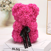 Bunga Sabun Beruang Teddy Kreatif dengan Kotak Hadiah - Hadiah Hari Ibu & Natal 25CM Bahan PE