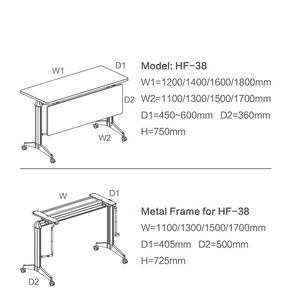 طاولة مؤتمرات خشبية قابلة للطي والتمديد من LIWEI مع عجلات، أثاث مكتبي حديث للاجتماعات، قاعدة فولاذية تجارية - Product Image 6