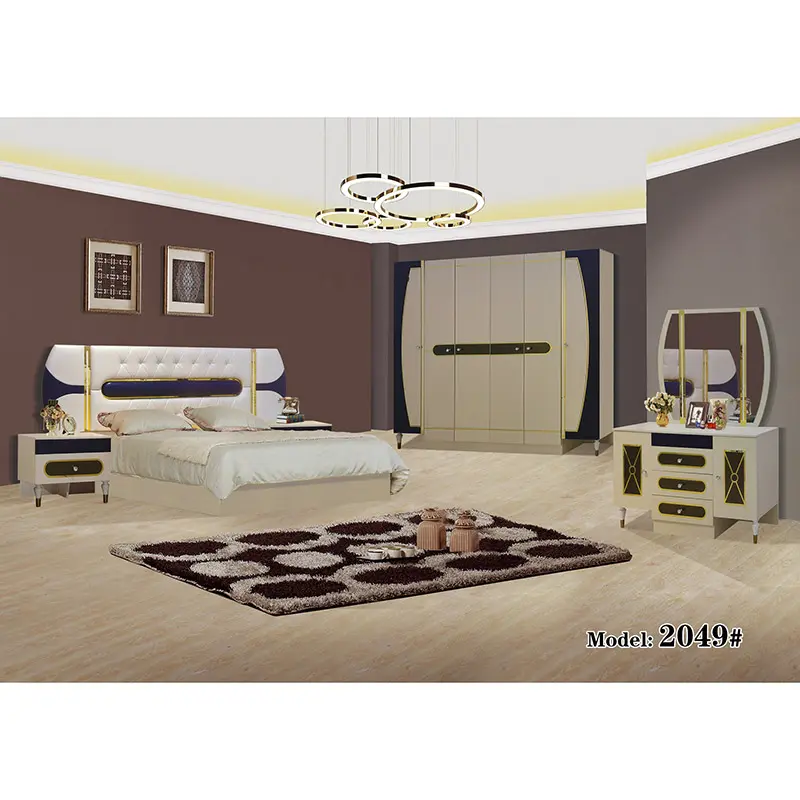 Latest Oversize Luxury Master Full Home Bed Room Furniture Bedroom Set Upholstered King Size Bedroom Furniture