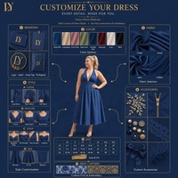 Robe midi décontractée à col halter froncé sur mesure en gros, grandes tailles