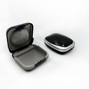 Boîte de rangement pratique pour aides auditives, en ABS noir, HappyHearing, pour kits BTE/CIC/FP, étui de transport pour aides auditives, vente flash - Product Image 1