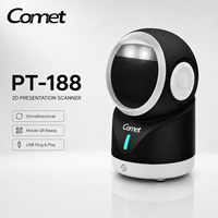 Lecteur de codes-barres 2D automatique de bureau PT-188, lecteur QR mains libres USB en stock pour caisse enregistreuse électronique, PDV, vente au détail, OEM