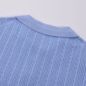 <span class=keywords><strong>Polo</strong></span> classique tricoté à manches courtes, style quatre saisons, avec logo brodé, nouveau style, <span class=keywords><strong>t</strong></span>-<span class=keywords><strong>shirt</strong></span> à manches courtes en tricot torsadé - Product Image 5