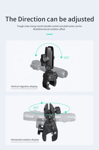 Pince avec bras de 8.7cm, fils de 1/4 ", adaptateur de montage de caméra de téléphone/action pour trépied de bureau Tube barre transversale tiges de cardan pour GoPro - Product Image 5