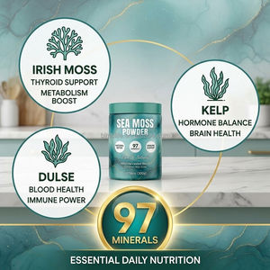 Mezcla de Musgo Marino, Raíz de Maca y Algas Irlandesas en Polvo <span class=keywords><strong>con</strong></span> Ashwagandha para Energía Natural, Apoyo Inmunológico y Salud Tiroidea (Muestra) - Product Image 2