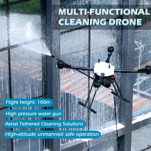 JIUSI D15R Pressure Washing Dron Professional Window Cleaning Dron High Altitude Building Facade Washing <b>System</b> - Product Image 3