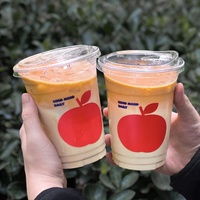Tasse à café en plastique PET jetable transparente avec couvercle pour boissons froides à emporter lait thé vodka boissons maison