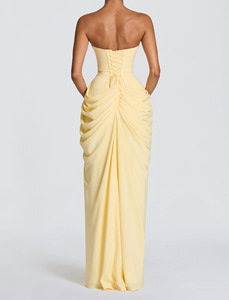 Nouvelle Arrivée 2026 Robe de Soirée Longue Sexy à Fente et Épaules Dénudées, Taille Froncée, Moulante pour Femme, pour Soirées, Clubs et Cérémonies - Product Image 3