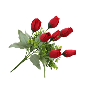 Handmade 7-Head Rose Bud <b>Artificial</b> <b>Flowers</b> <b>for</b> Small <b>Garden</b> Table Decoration <b>for</b> Valentine's Day Landscaping Materials Florist - Product Image 4