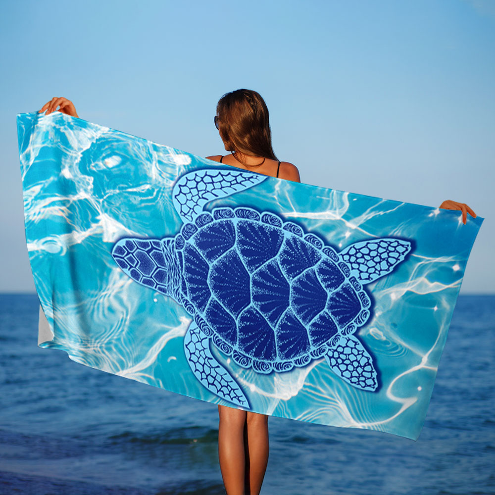 Estampado a una cara de tortuga azul