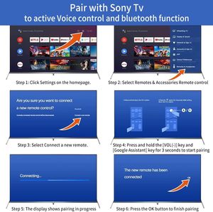 Huayu giọng nói điều khiển từ xa RMF-TX500U thay thế cho <span class=keywords><strong>Sony</strong></span> Bravia OLED 4K 8K UHD thông minh Google TV - Product Image 3