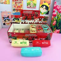 Jouet anti-stress souple en forme de barre de beurre de Noël, avec simulation de son croquant, en TPR souple, cadeau et souvenir de fête