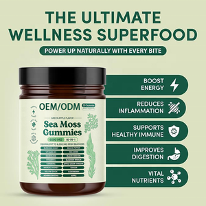 Gomitas de Musgo Irlandés 16 en 1 OEM <span class=keywords><strong>para</strong></span> Mejorar la Salud Intestinal y la Inmunidad, con Aceite de Semilla Negra, Vitaminas <span class=keywords><strong>C</strong></span> y D3 - Product Image 3