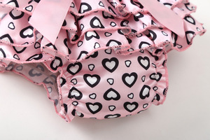 Combinaison formelle pour enfants, vêtements pour bébés, combinaisons en coton pour filles avec leggings courts à motif cœur de Chine - Product Image 5