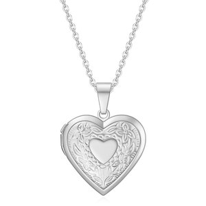 <b>Heart</b> <b>Shaped</b> <b>Locket</b> Pendant 18K Gold Plated Stainless Steel Photo Frame Charm Necklace Unisex Gift Jewelry - Product Image 5