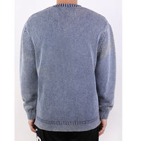 Chandails Tie-dye OEM/ODM personnalisés pour hommes pulls en coton décapage pulls en tricot d'hiver à col ras du cou pour hommes