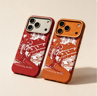 Coques de téléphone personnalisées avec motif ski en montagne, design sportif antichoc en PC et TPU, compatible avec les coques de protection pour téléphone portable
