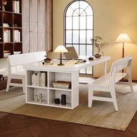 Établi simple et durable en bois massif Mobilier moderne pour la maison Bureau d'ordinateur en bois Tiroirs de rangement multiples