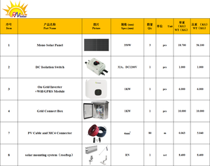 Sistema solare da 10 kw fuori rete uso domestico 1kw 5kw 6kw 3kw sistema solare casa solare - Product Image 4