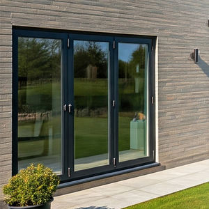 LEDOW NFRC certificado moderno exterior aluminio vidrio marco de acero puerta plegable resistente a la intemperie plegable para aplicación en la sala de estar - Product Image 4